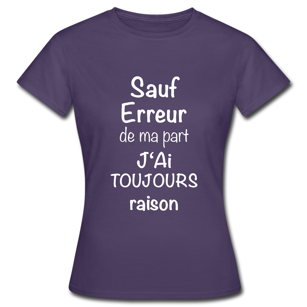 T-shirt Femme - violet foncé