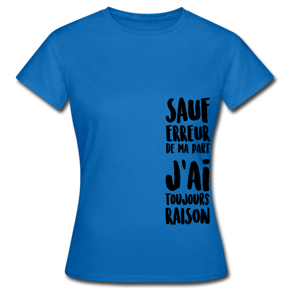 T-shirt Femme - bleu royal