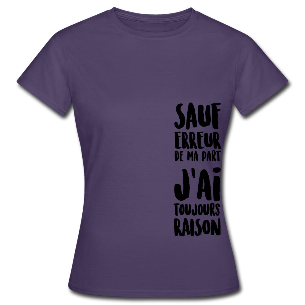 T-shirt Femme - violet foncé