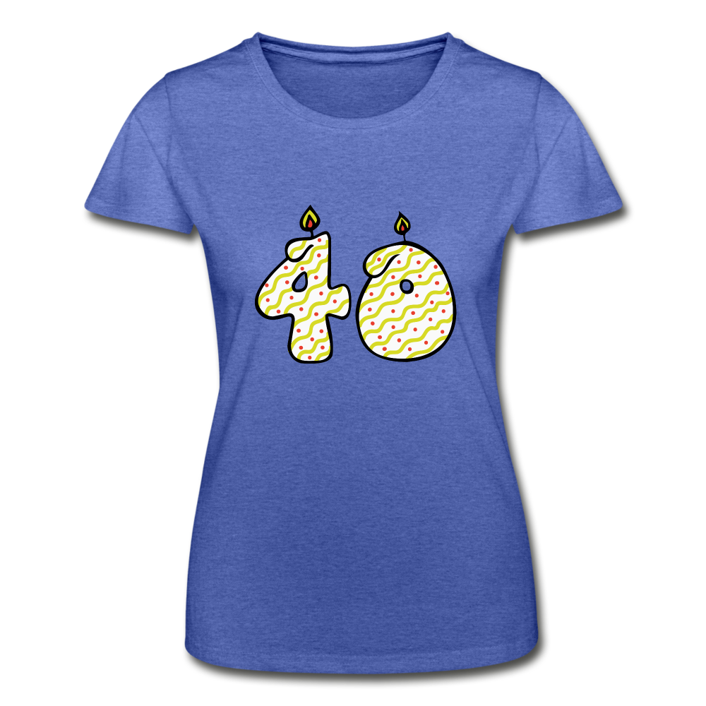 T-shirt Femme Fruit of the Loom - bleu chiné
