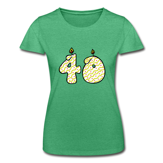 T-shirt Femme Fruit of the Loom - vert chiné