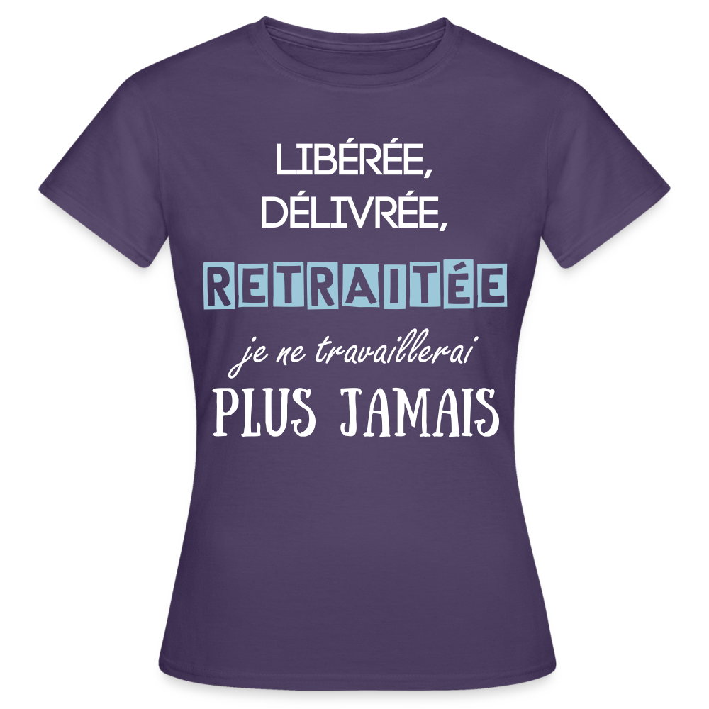 T-shirt Femme - violet foncé